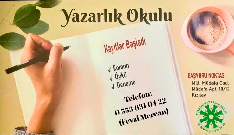 TYB Ankara Şubesi Yazar Okulu’nu Yeniden Açıyor