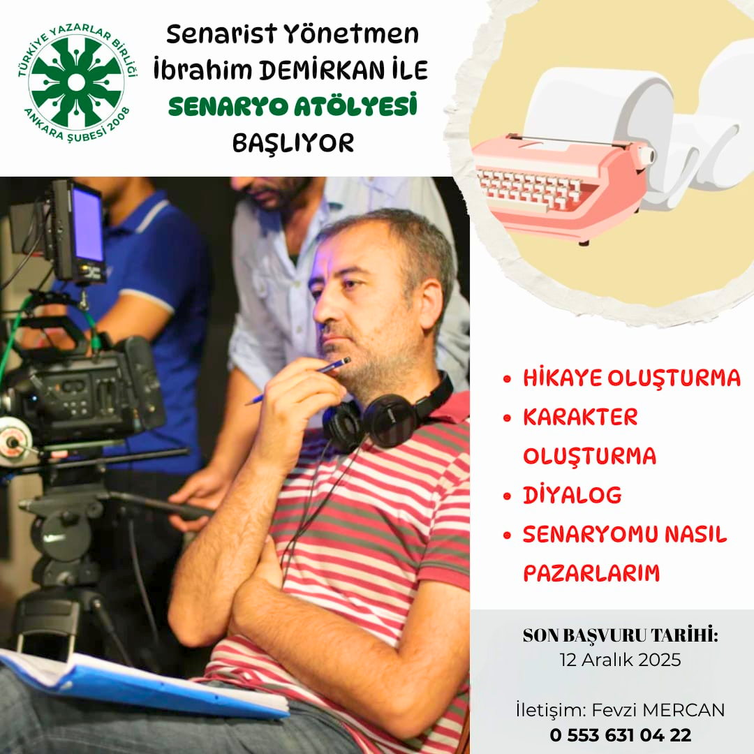 TYB Ankara Şubesi 2. Senaryo Atölyesi İçin Başvurular Başladı